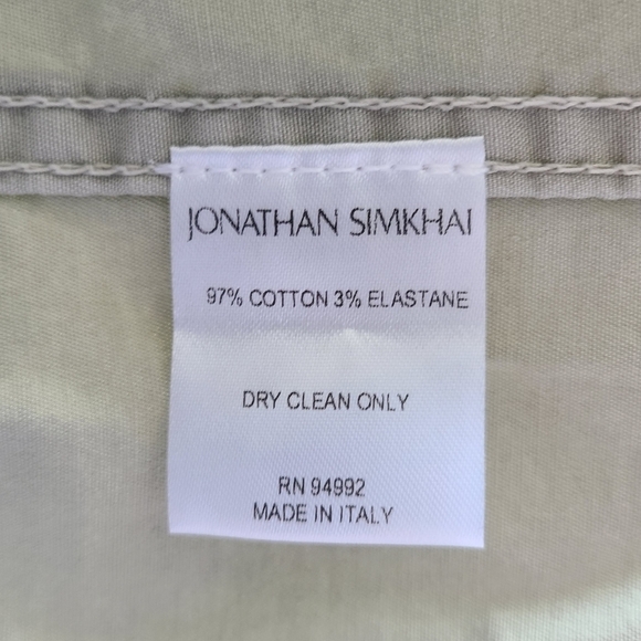 Jonathan Simkhai Maggie Twill Jacket, Size 6, Sage, NWT - Picture 16 of 16